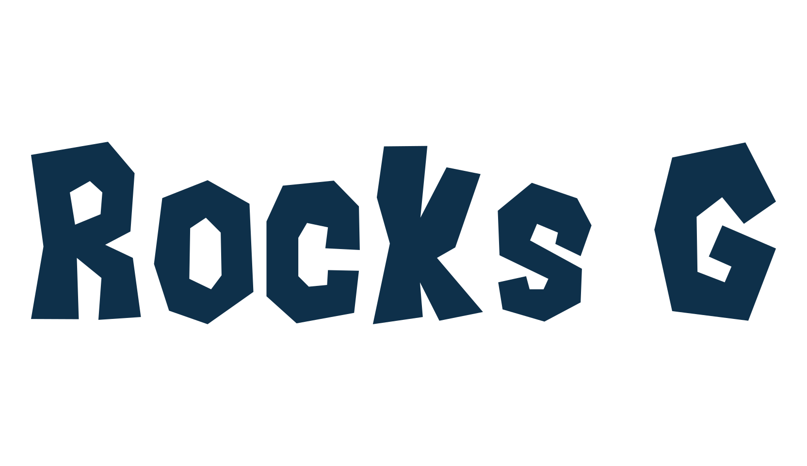 Rocks G, fancy cartoon decorative font preview