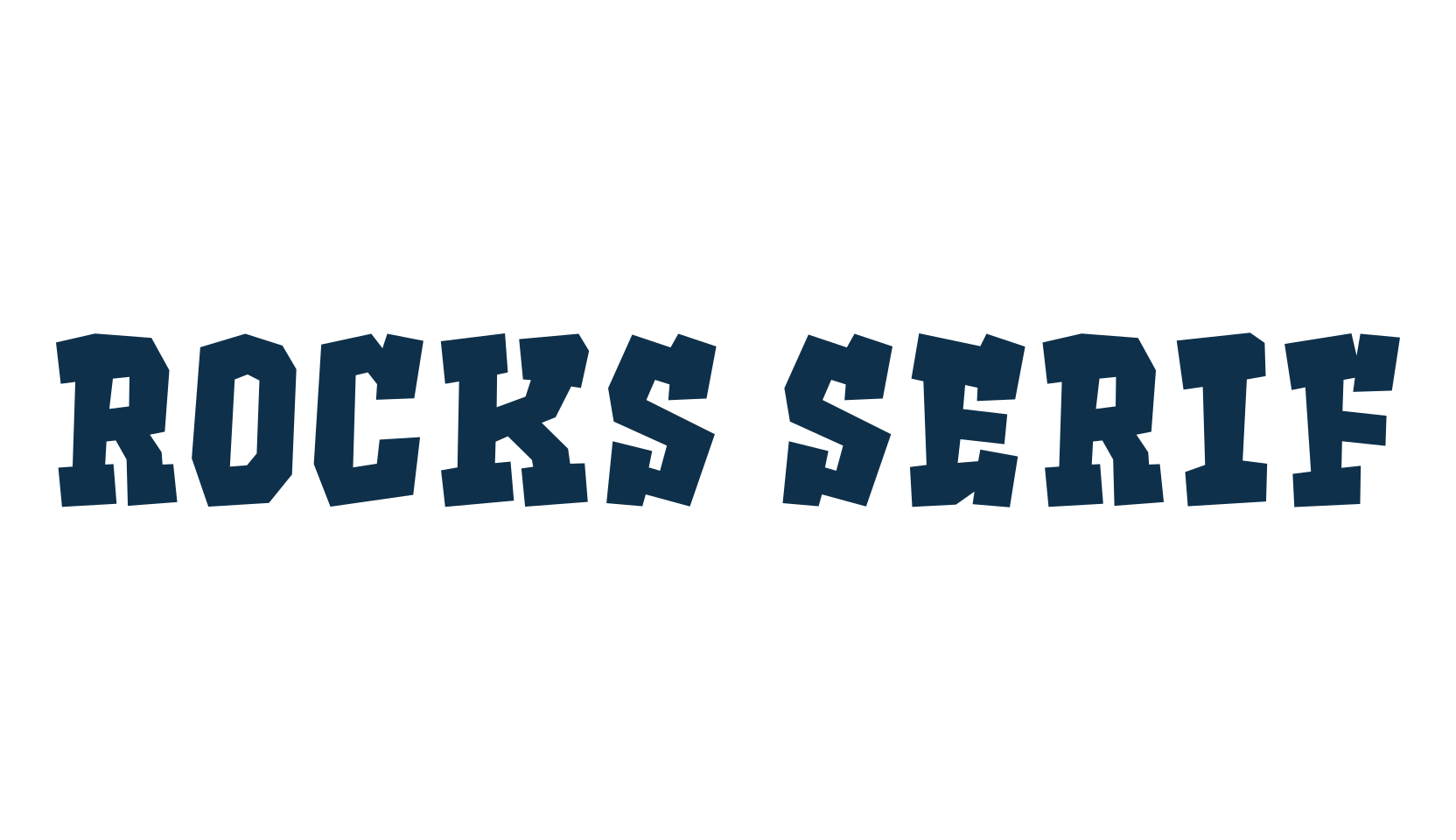 Rocks Serif, fancy cartoon decorative font preview