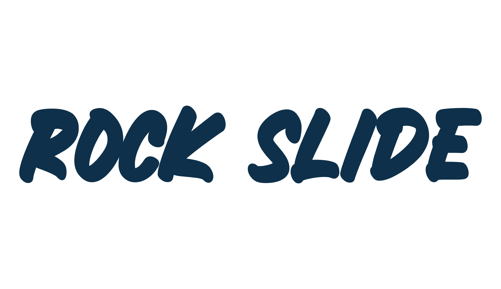 Rock Slide, cartoon font preview