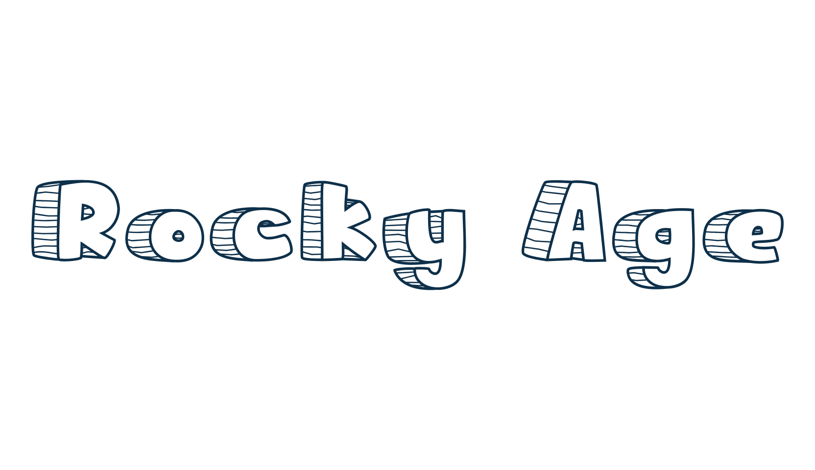 Rocky Age, cartoon font preview