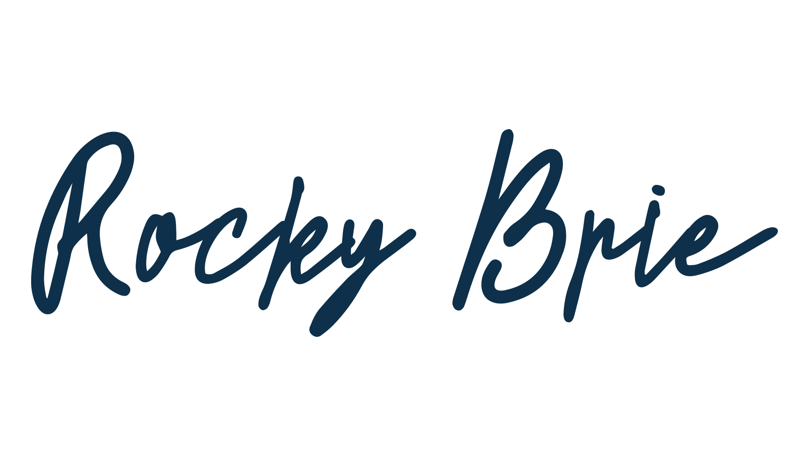 Rocky Brie, handwriting font preview