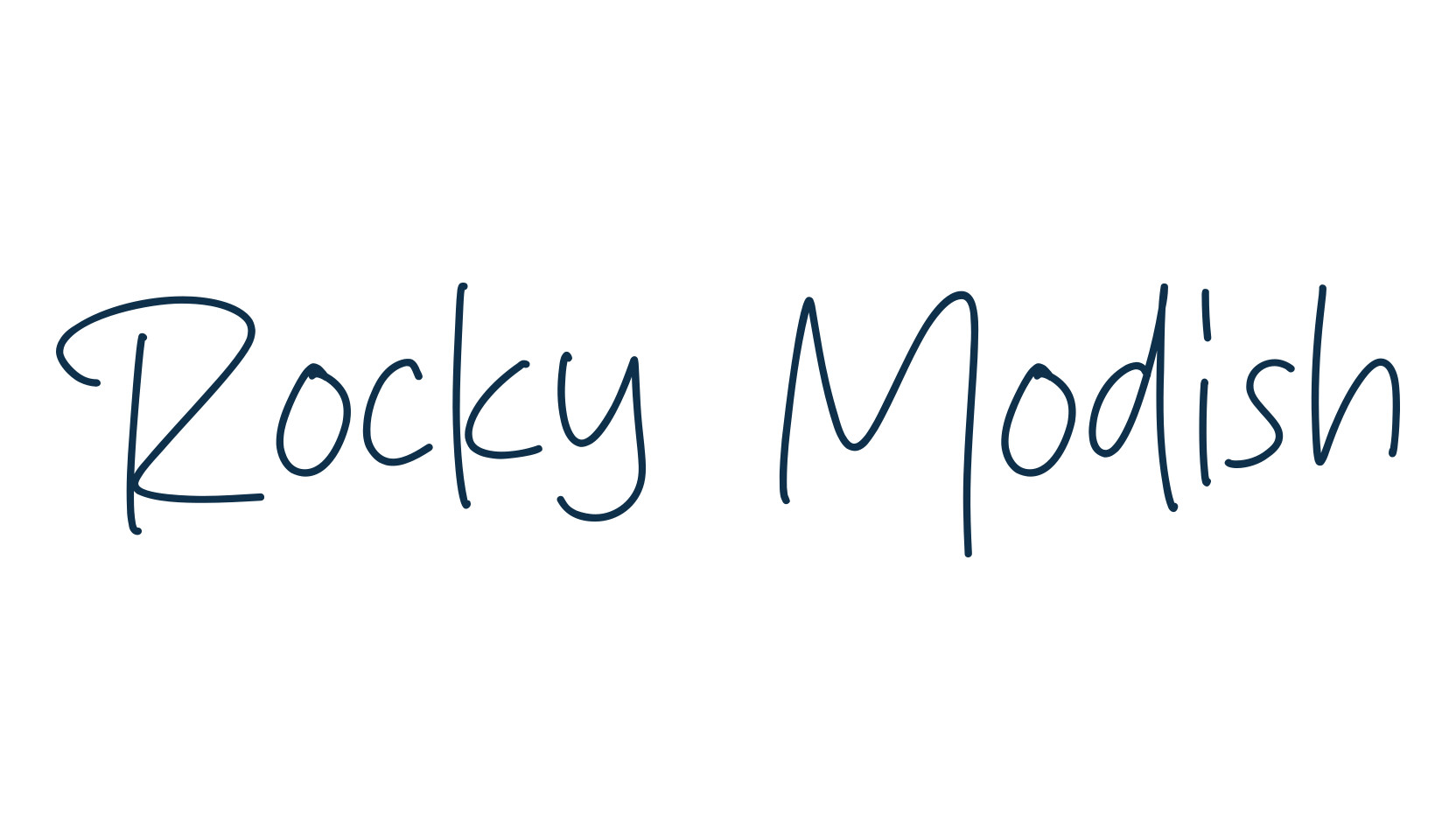 Rocky Modish, script handwritten fancy decorative calligraphy font preview