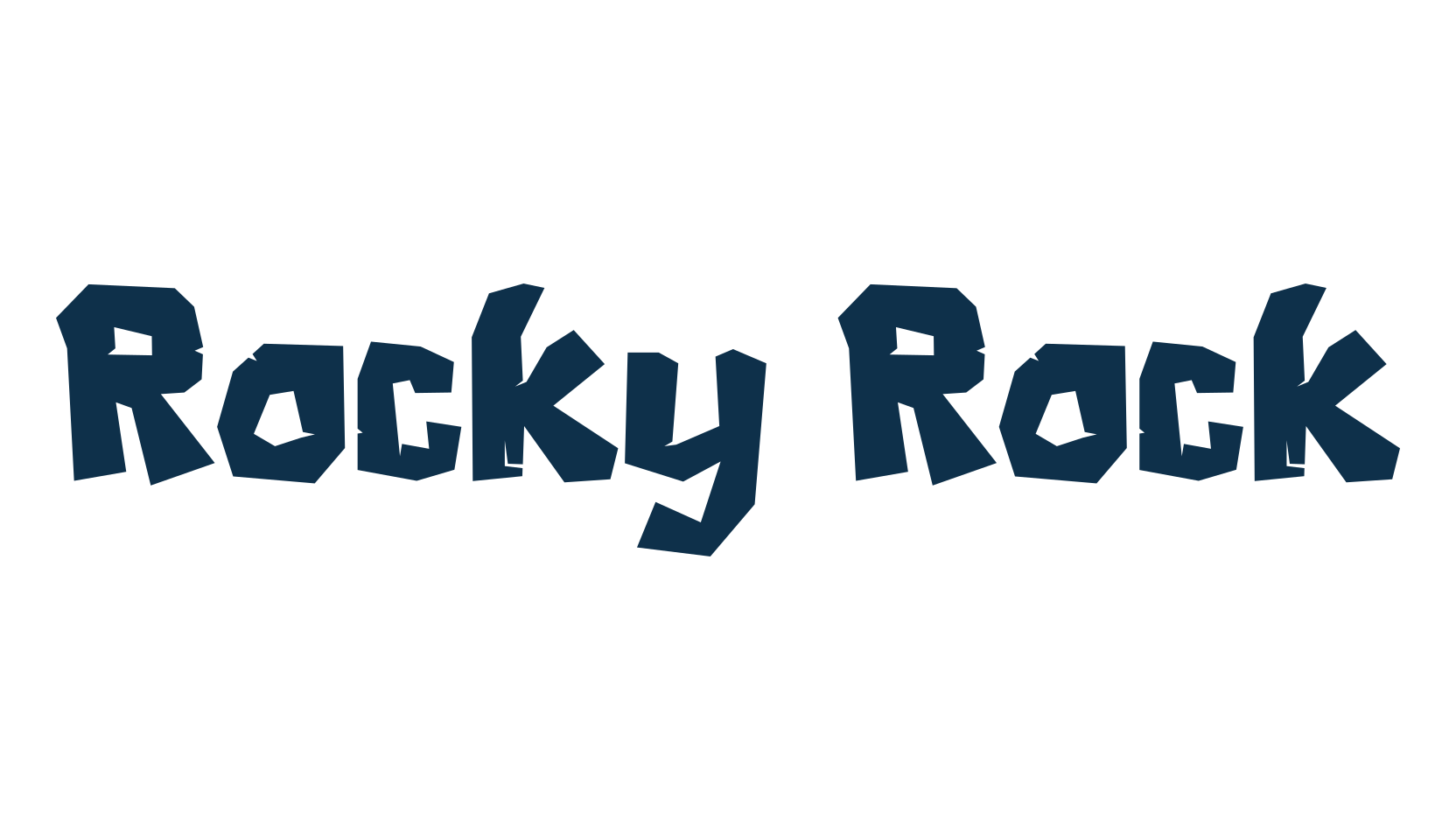 Rocky Rock, fancy distorted decorative font preview