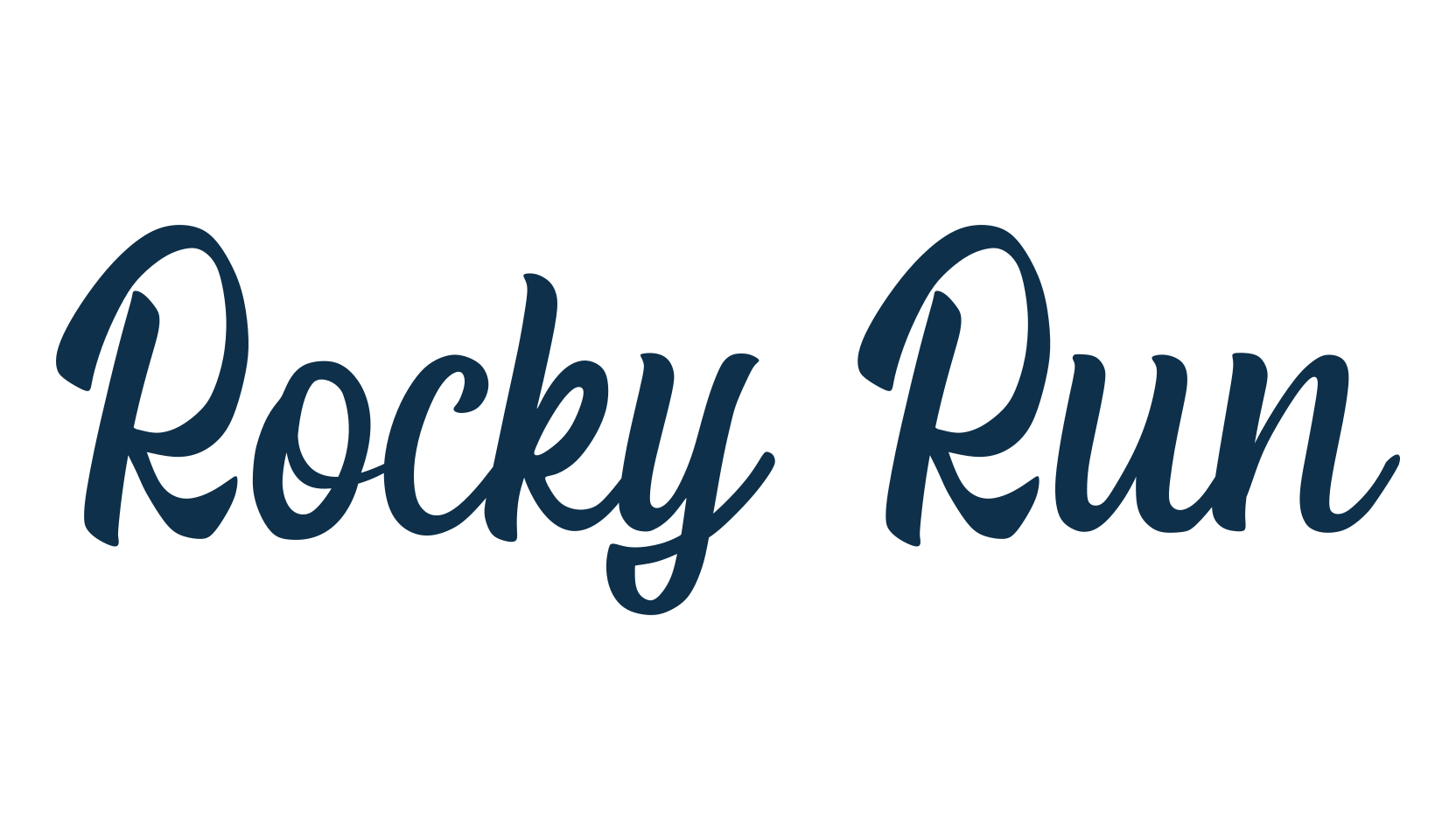 Rocky Run, brush font preview