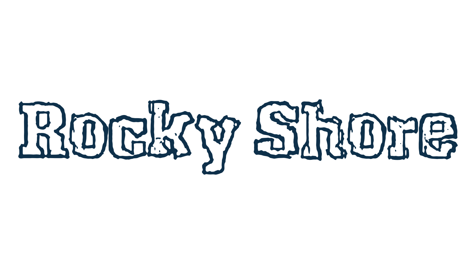 Rocky Shore, fancy cartoon decorative font preview