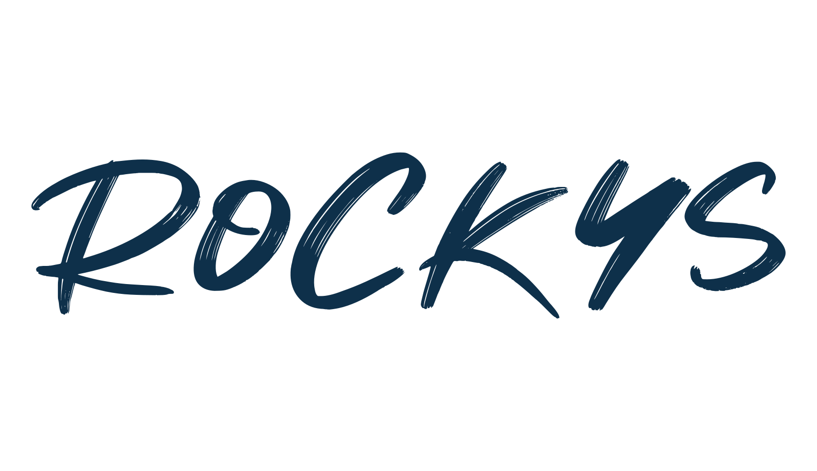 Rockys, brush font preview