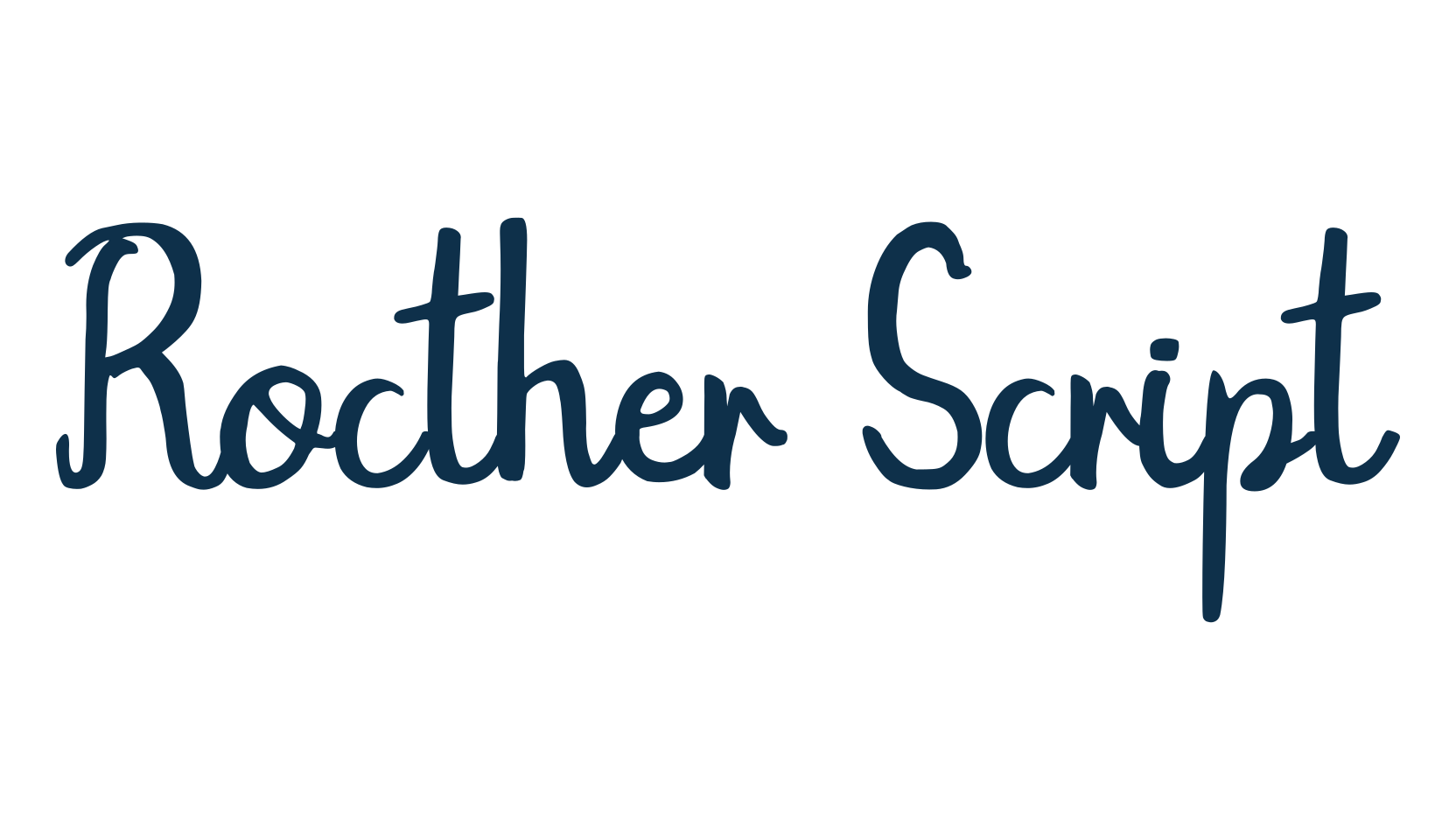 Rocther Script, fancy various decorative script calligraphy font preview