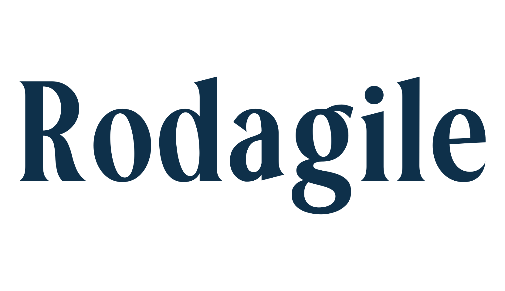 Rodagile, basic serif font preview