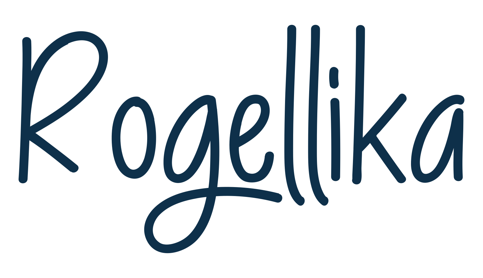 Rogellika, handwriting font preview