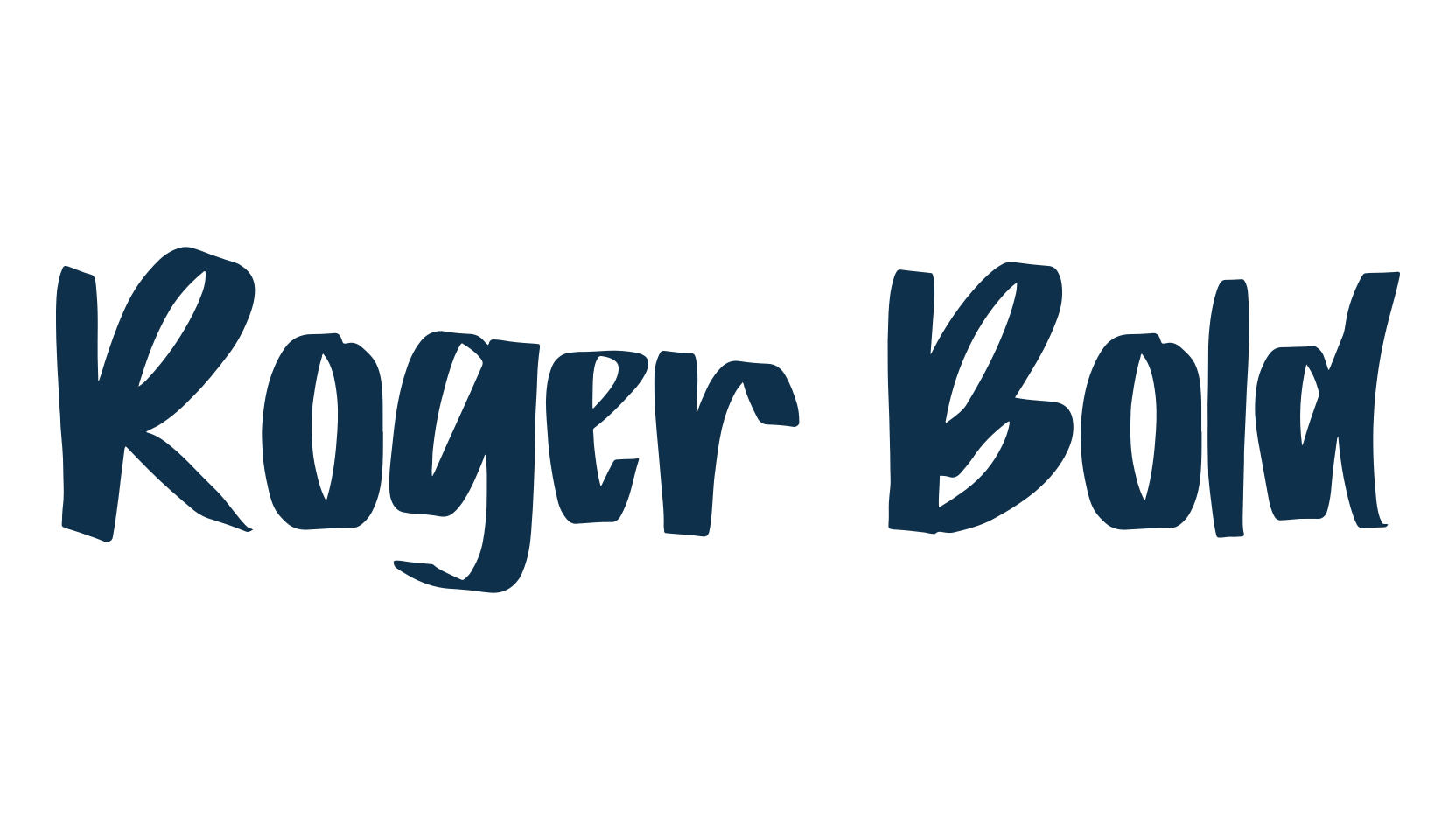 Roger Bold, fancy decorative font preview