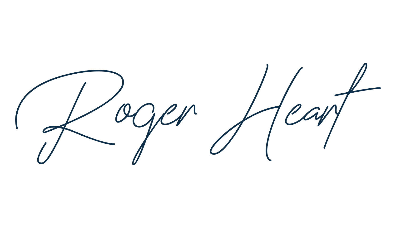 Roger Heart, script handwritten fancy decorative calligraphy font preview