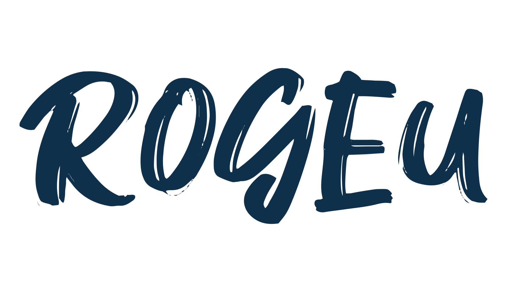 Rogeu, script brush fancy decorative calligraphy font preview