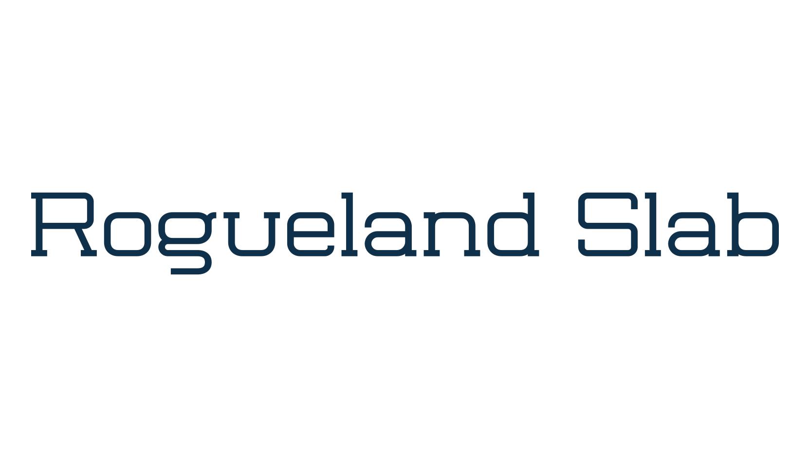 Rogueland Slab, serif font preview
