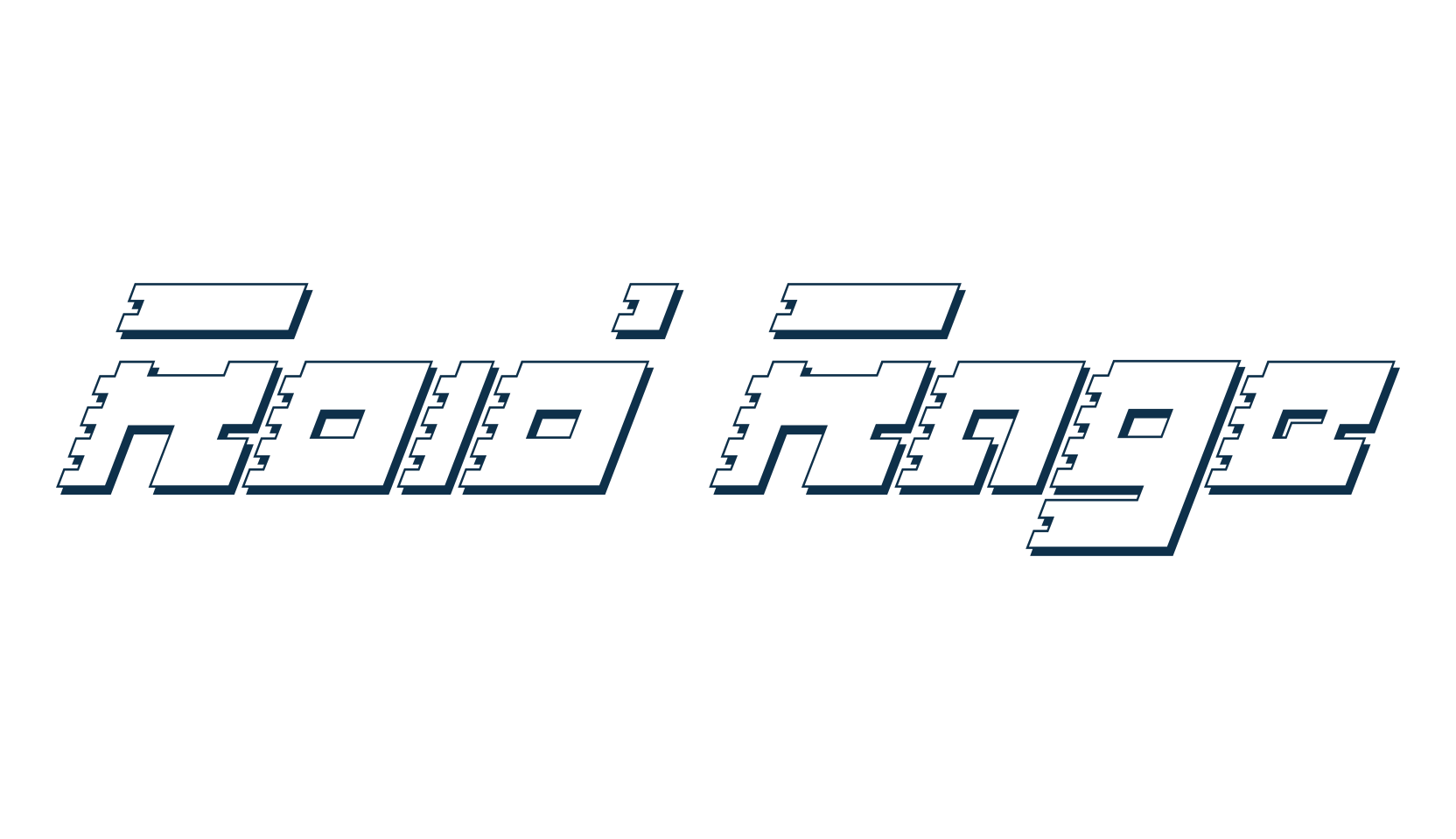 Roid Rage, fancy various techno sci-fi font preview