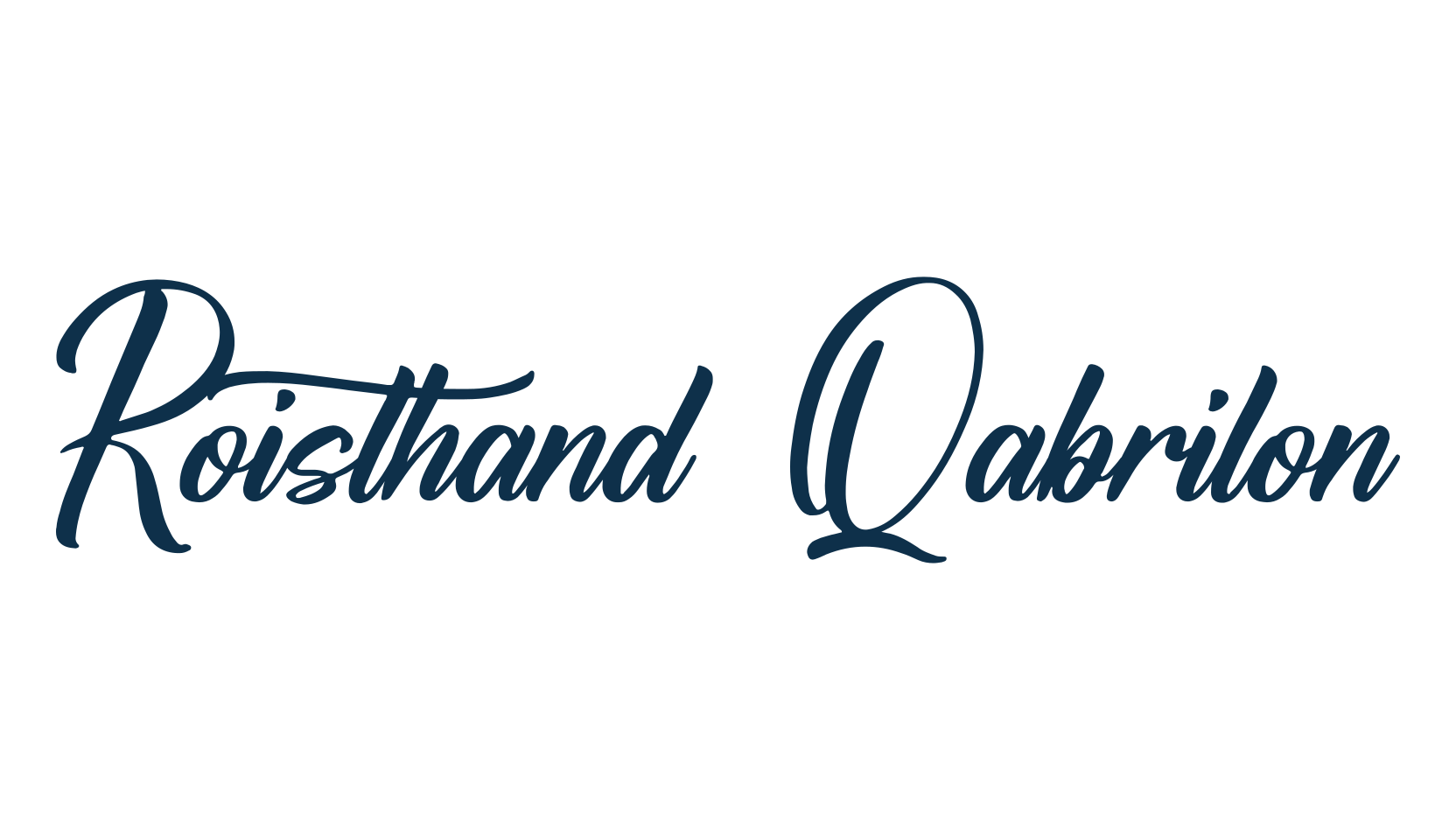 Roisthand Qabrilon, handwriting font preview