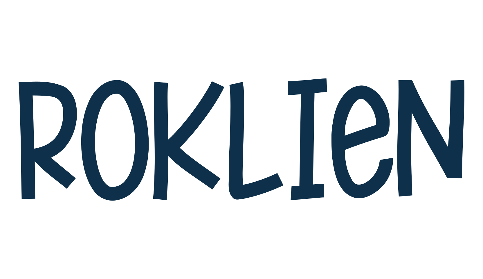 Roklien, fancy cartoon decorative comic font preview