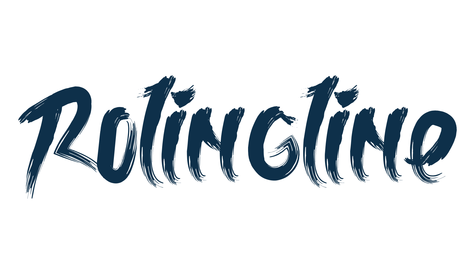 Rolingline, brush font preview