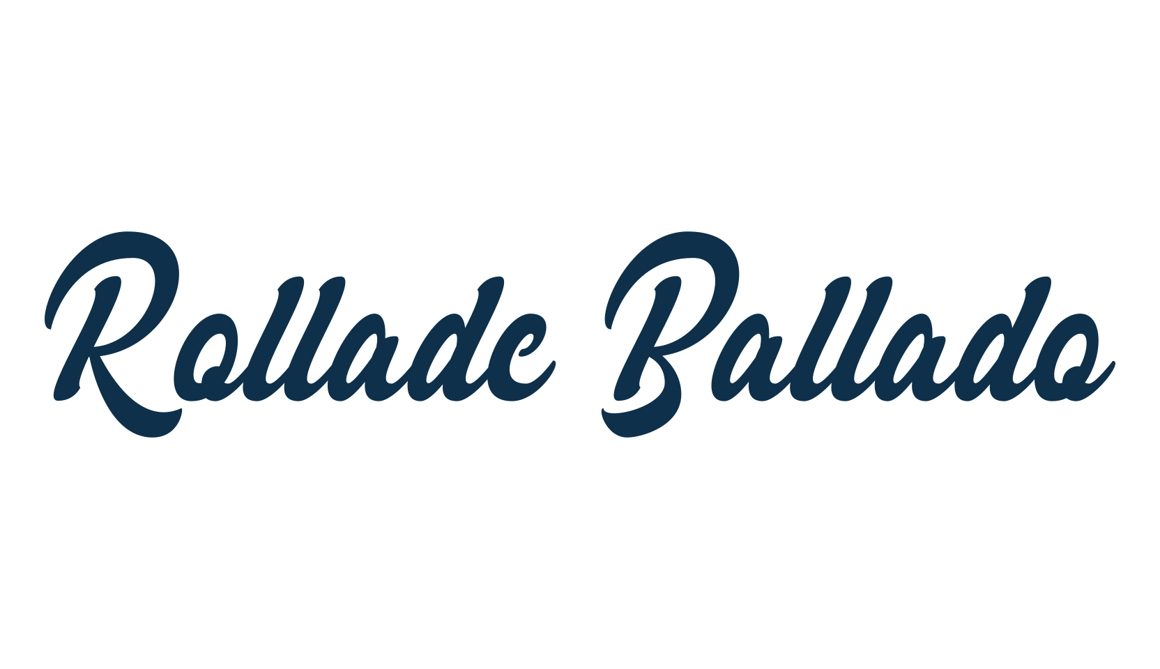 Rollade Ballado, calligraphy font preview
