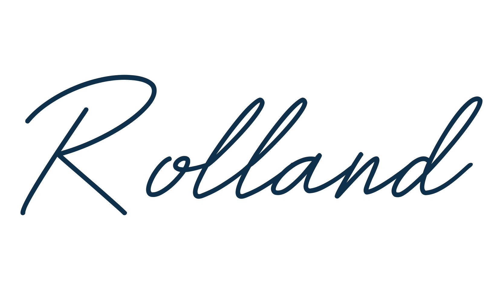 Rolland, script handwritten fancy decorative calligraphy font preview