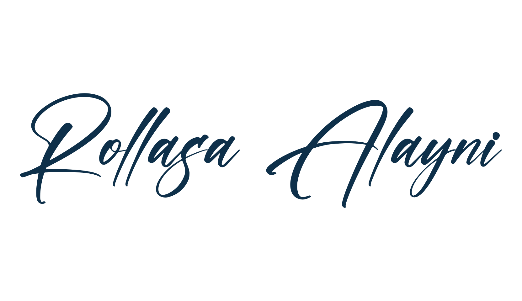 Rollasa Alayni, handwriting font preview