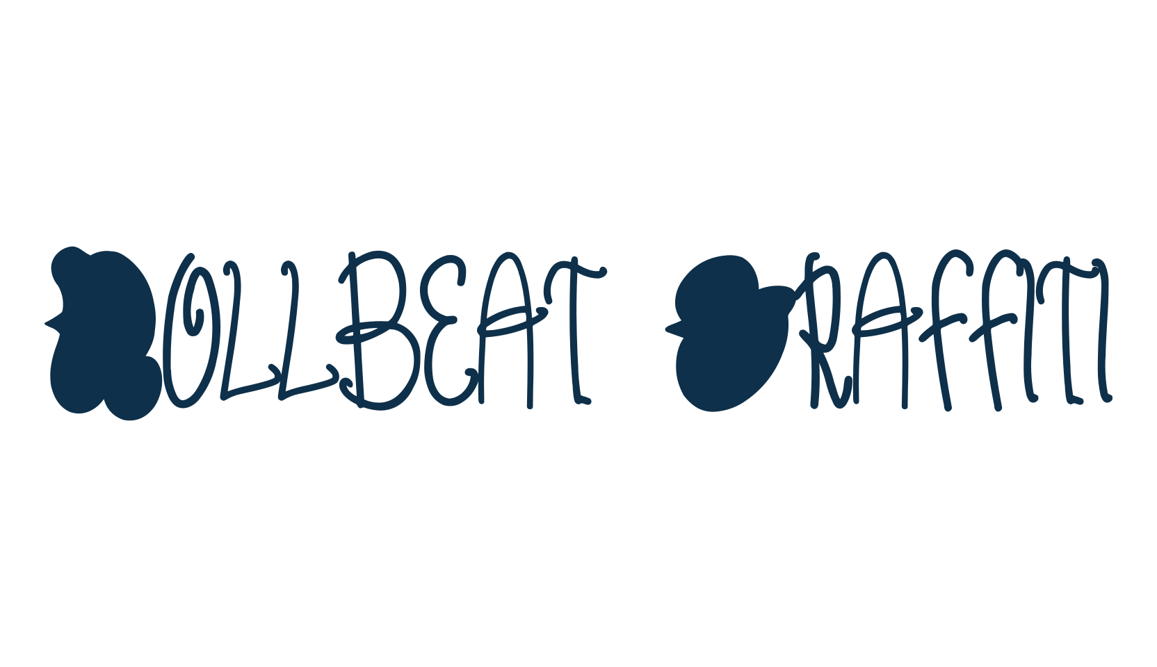 Rollbeat Graffiti, script graffiti fancy decorative calligraphy font preview