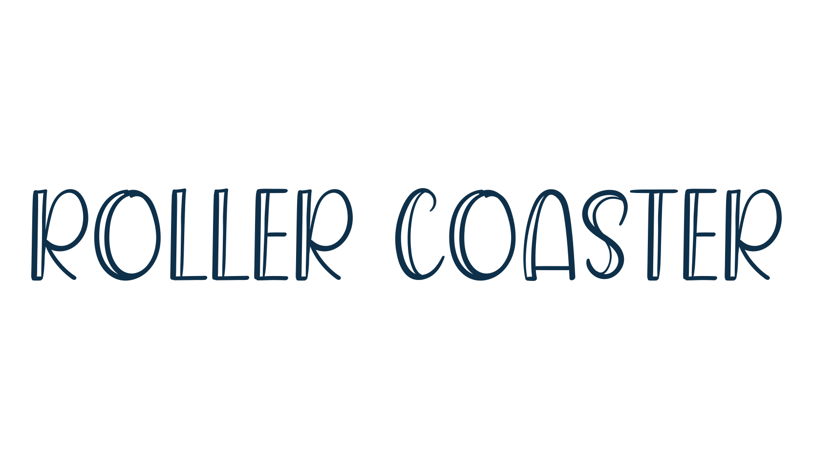 Roller Coaster, various font preview