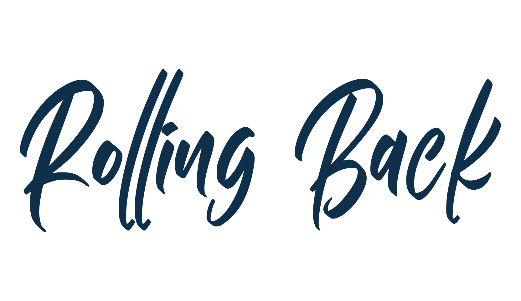 Rolling Back, script handwritten fancy decorative calligraphy font preview