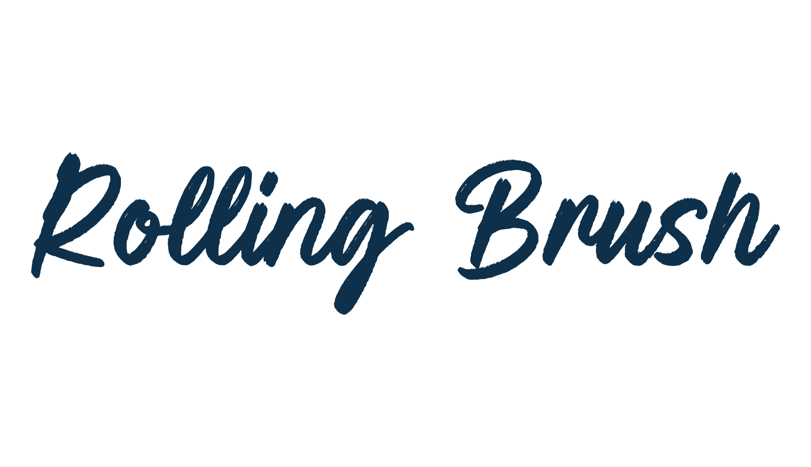 Rolling Brush, brush font preview
