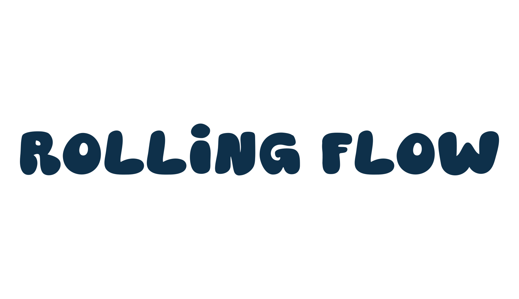 Rolling Flow, fancy cartoon decorative font preview