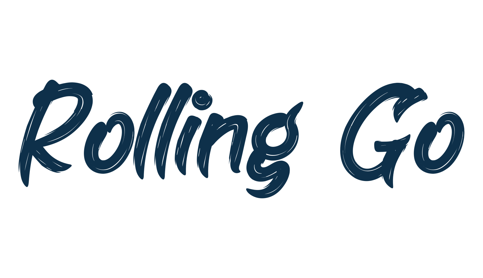 Rolling Go, script brush fancy decorative calligraphy font preview