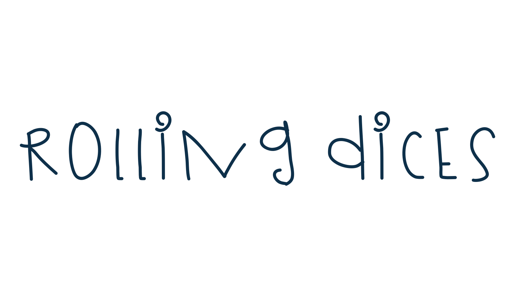 Rolling Dices, script handwritten fancy decorative calligraphy font preview