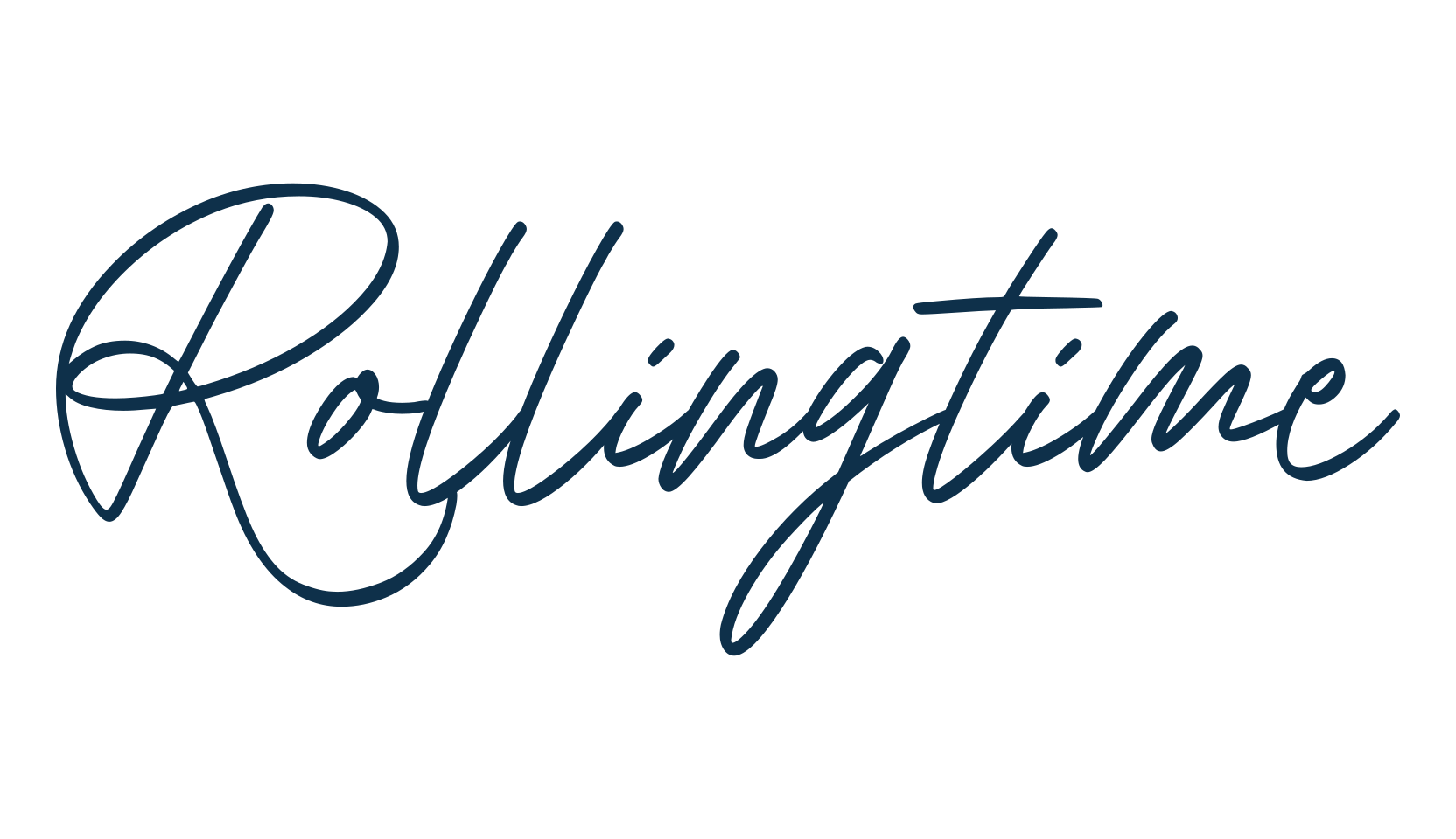 Rollingtime, script handwritten fancy decorative calligraphy font preview