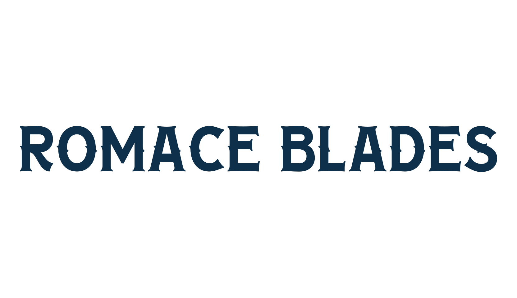 Romace Blades, fancy retro decorative font preview
