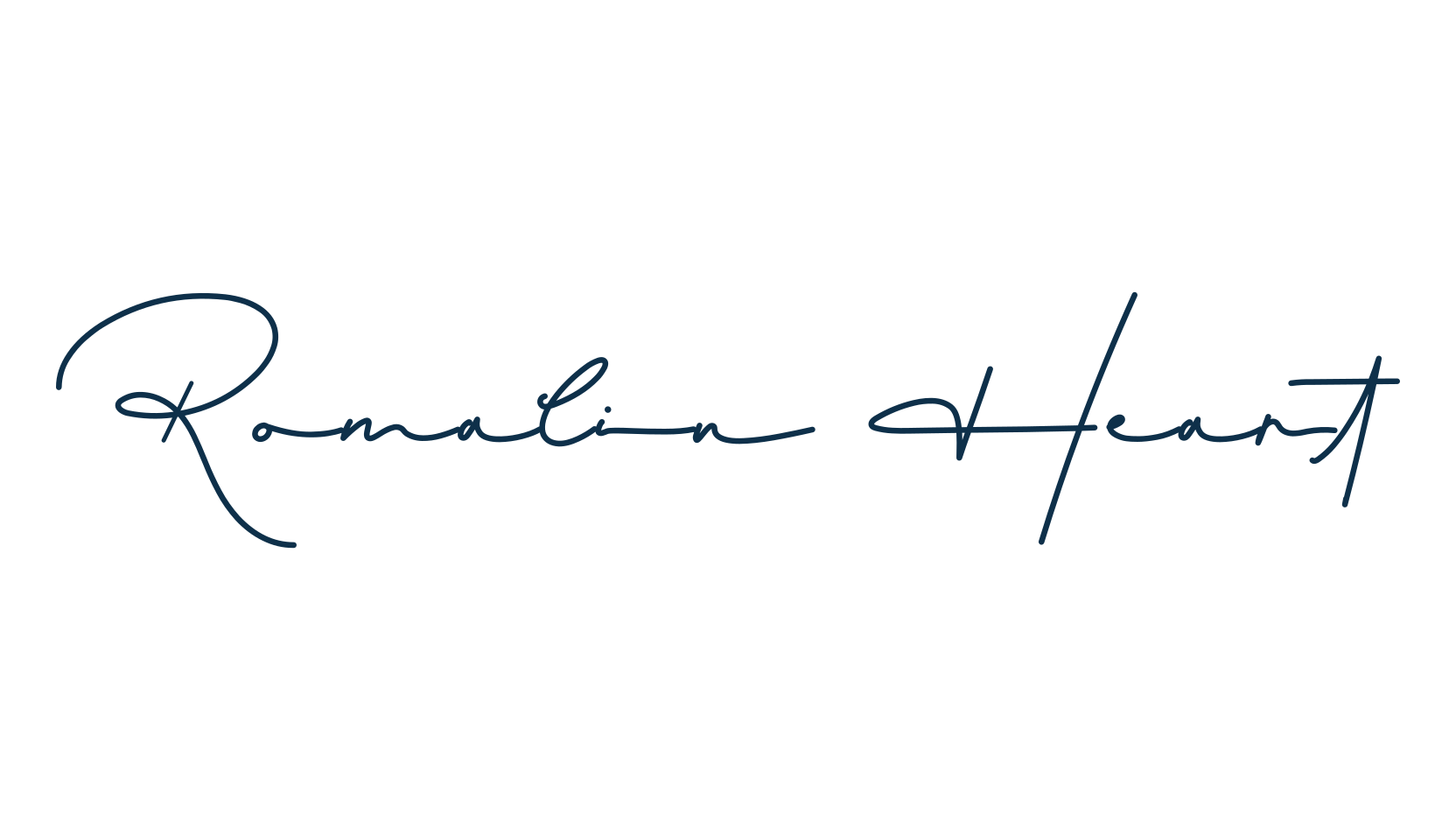 Romalin Heart, script handwritten fancy decorative calligraphy font preview