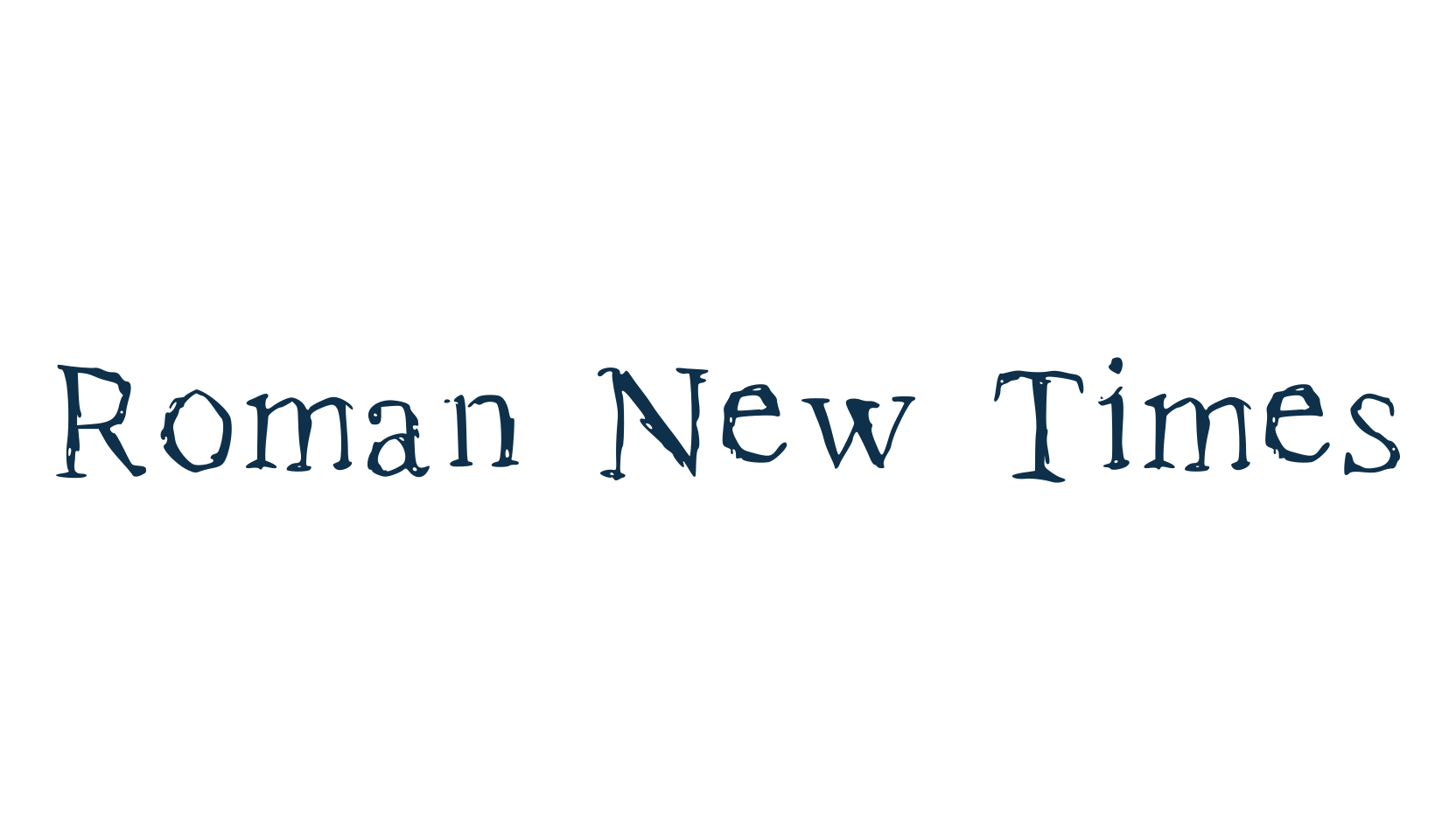 Roman New Times, fancy eroded decorative font preview