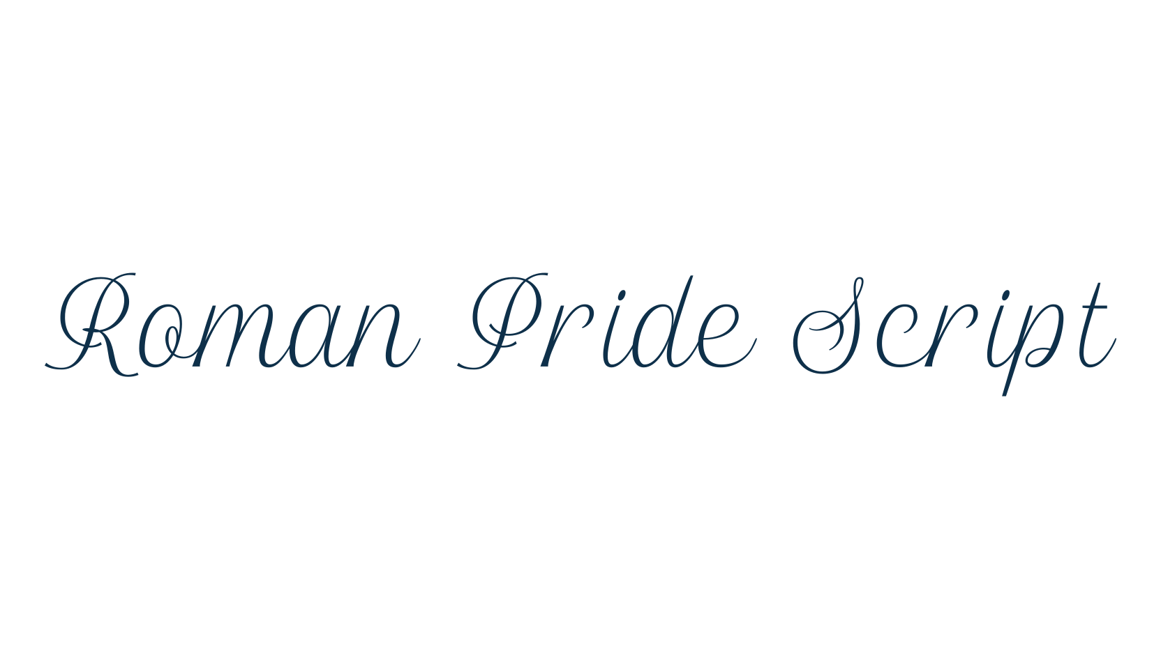 Roman Pride Script, calligraphy font preview