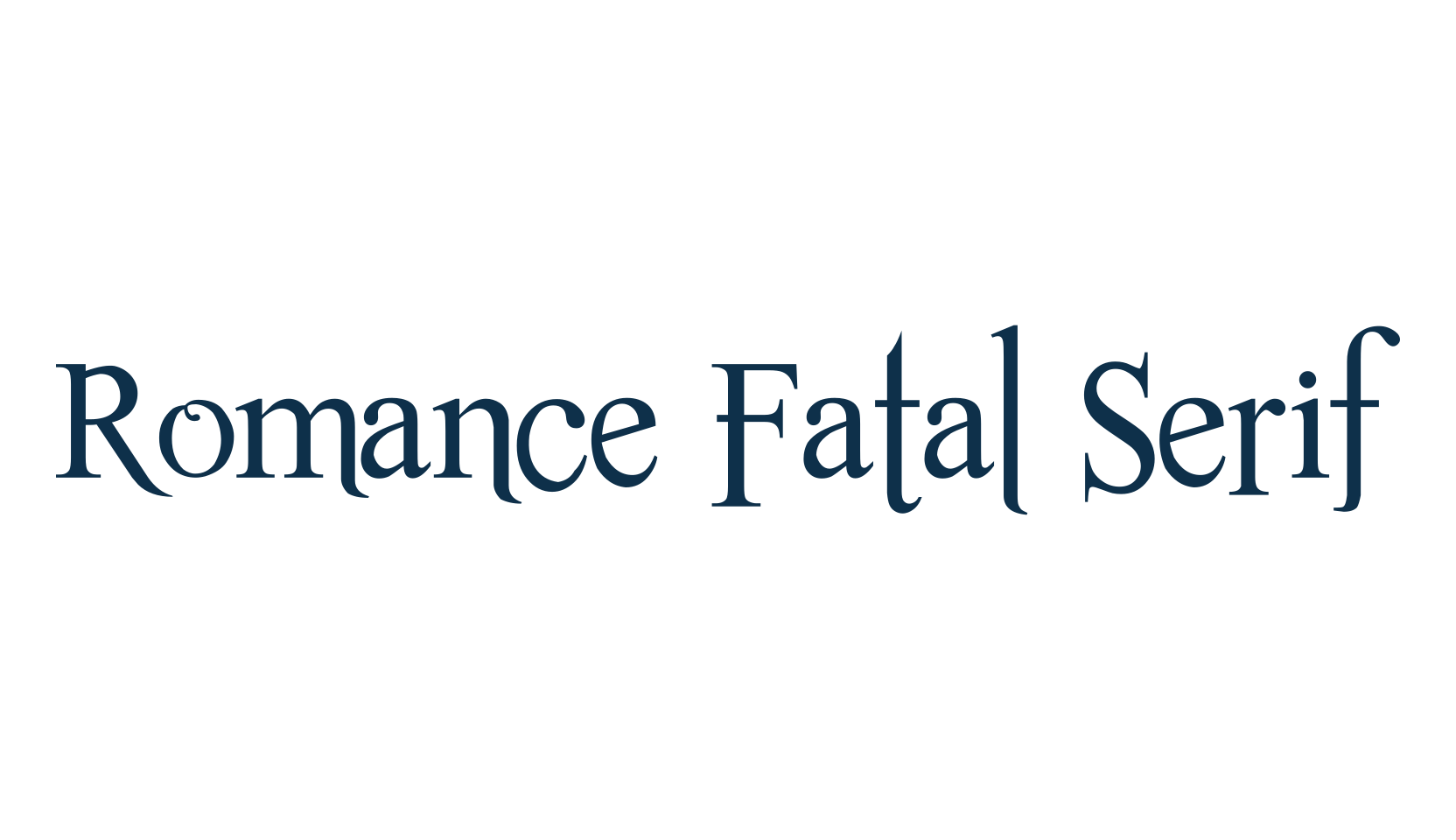 Romance Fatal Serif, basic serif font preview