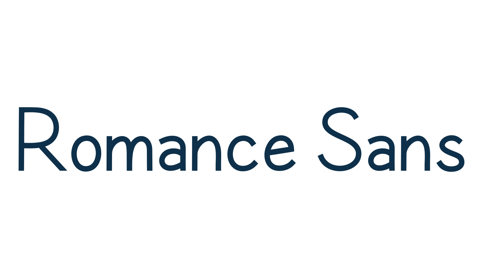 Romance Sans, sans serif font preview