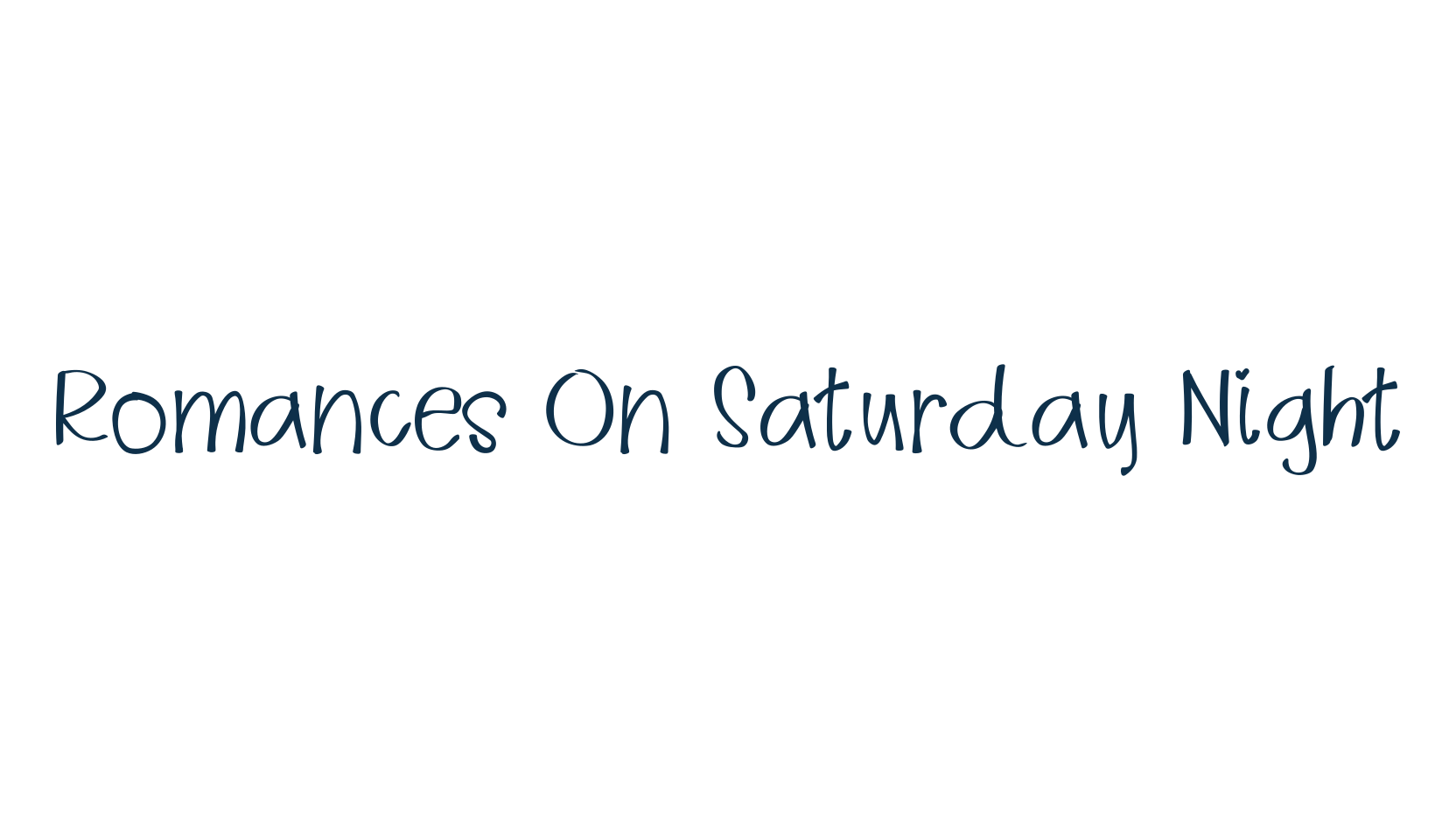 Romances On Saturday Night, fancy various decorative script calligraphy font preview