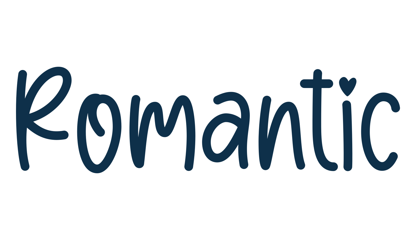 Romantic (romantic-6), handwriting font preview
