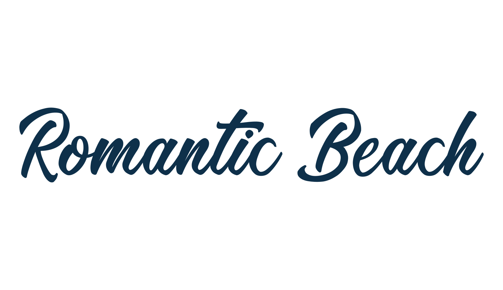 Romantic Beach, script calligraphy fancy decorative font preview
