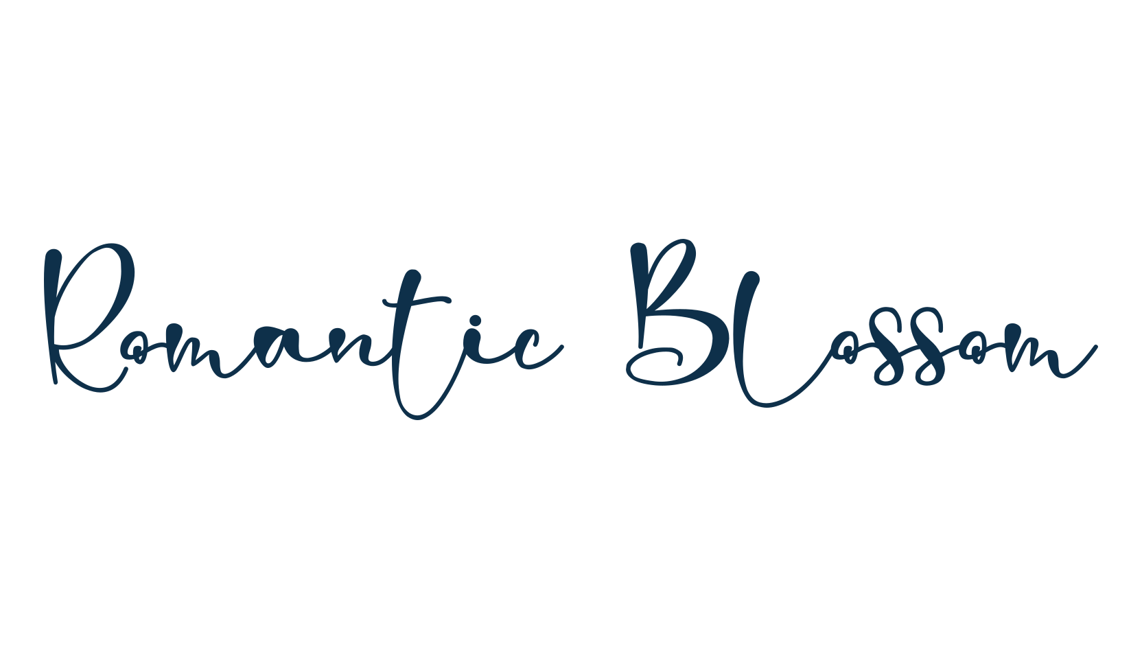 Romantic Blossom, fancy decorative font preview