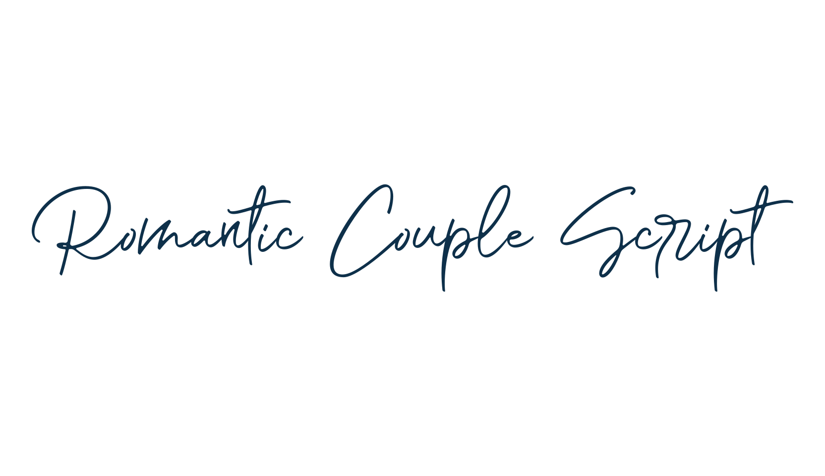Romantic Couple Script, handwriting font preview