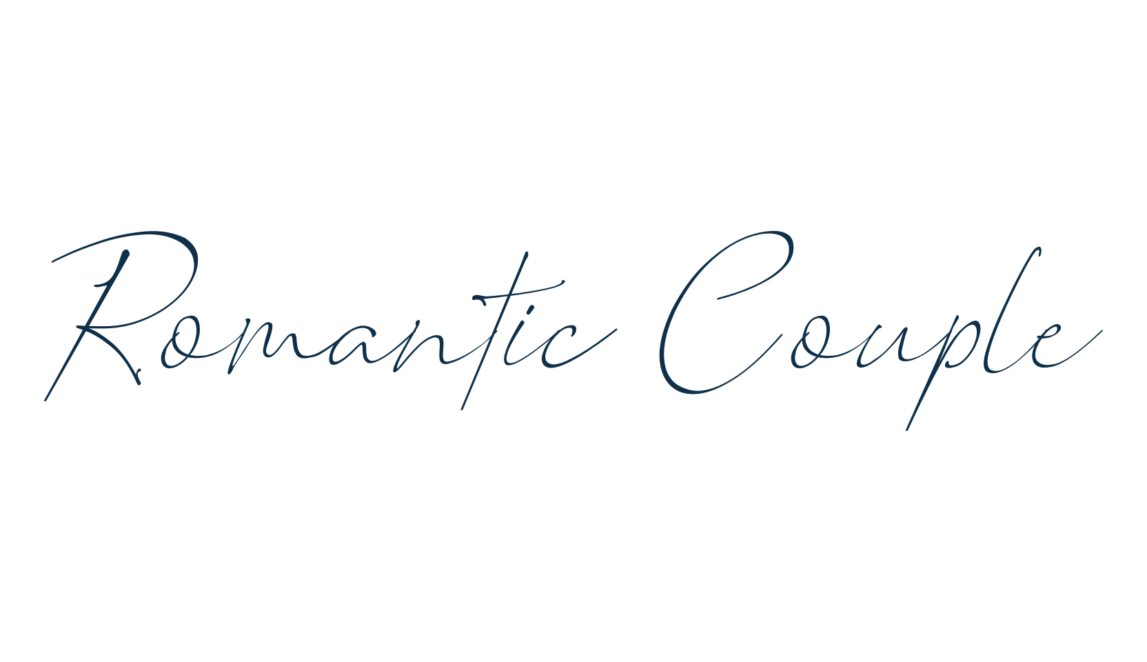 Romantic Couple, handwriting font preview
