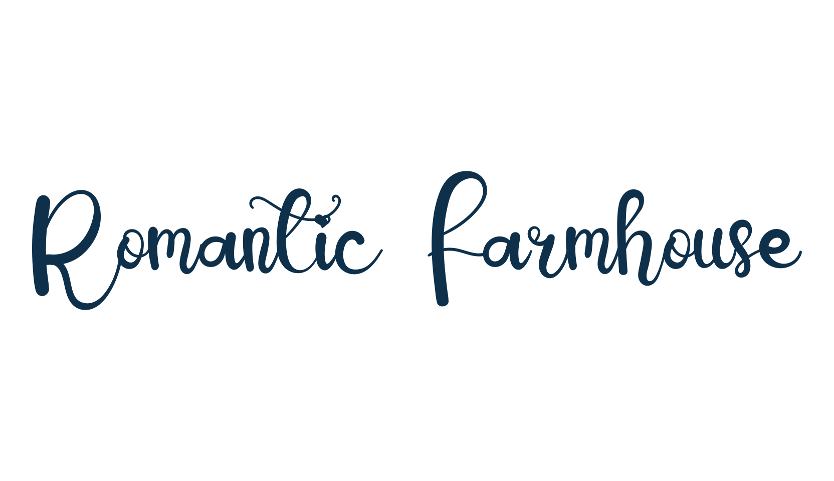 Romantic Farmhouse, fancy decorative font preview
