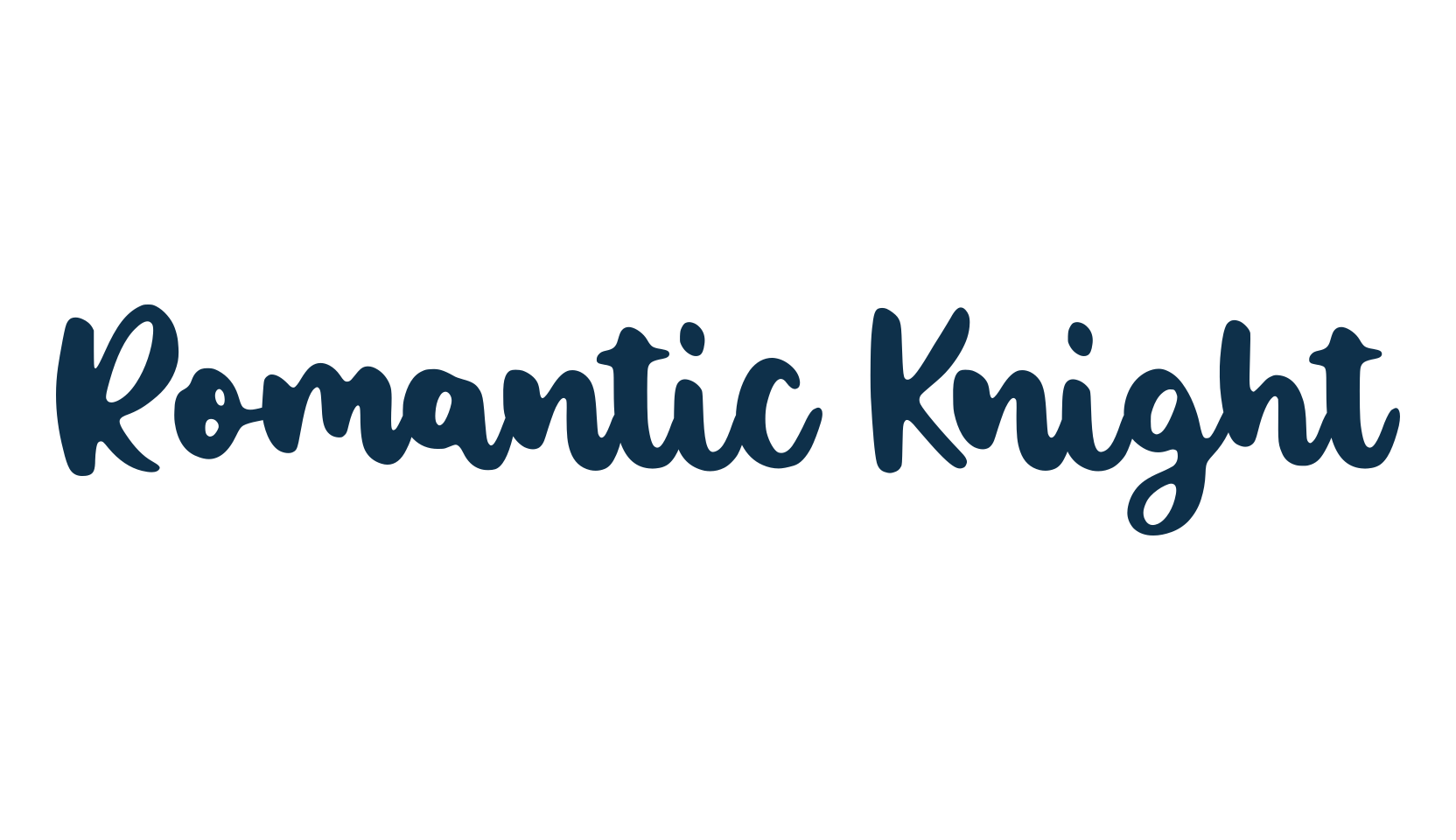 Romantic Knight, handwriting font preview