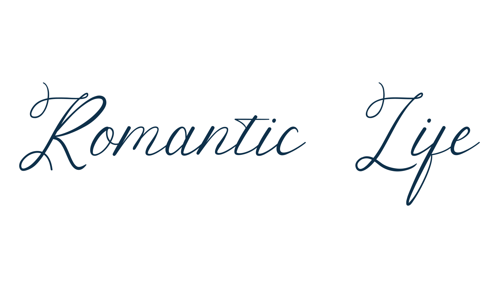 Romantic Life, calligraphy font preview