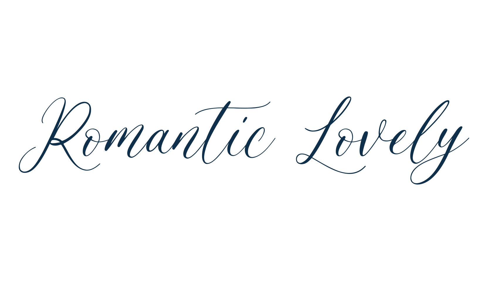 Romantic Lovely, calligraphy font preview