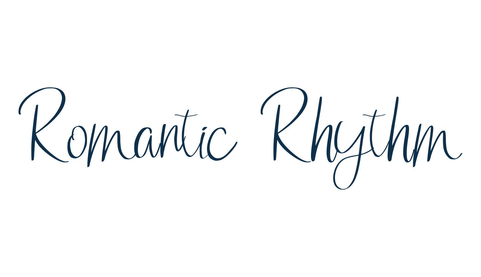 Romantic Rhythm, script handwritten fancy decorative calligraphy font preview