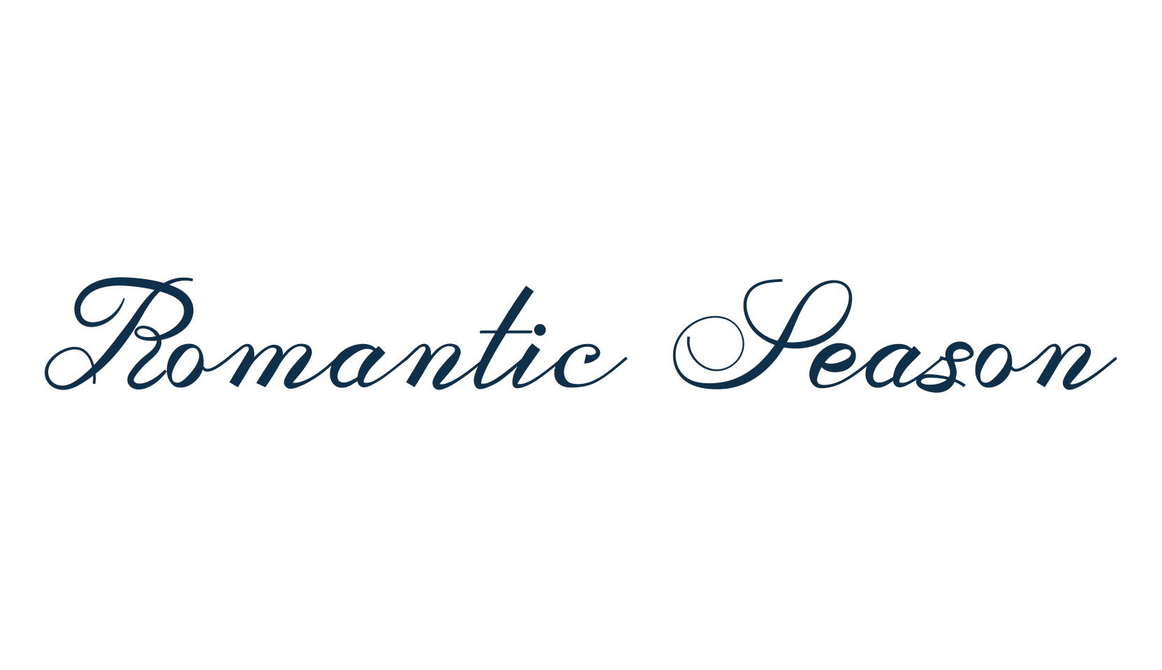 Romantic Season, script calligraphy fancy decorative font preview